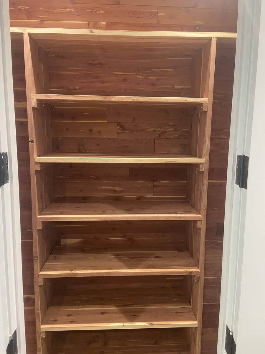 Aromatic cedar built-in closet