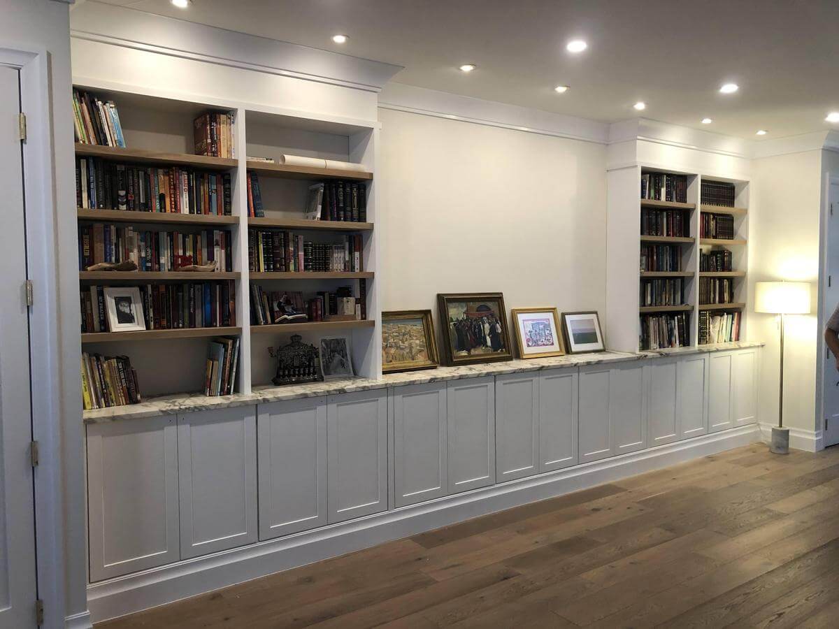 Custom white oak bookcase